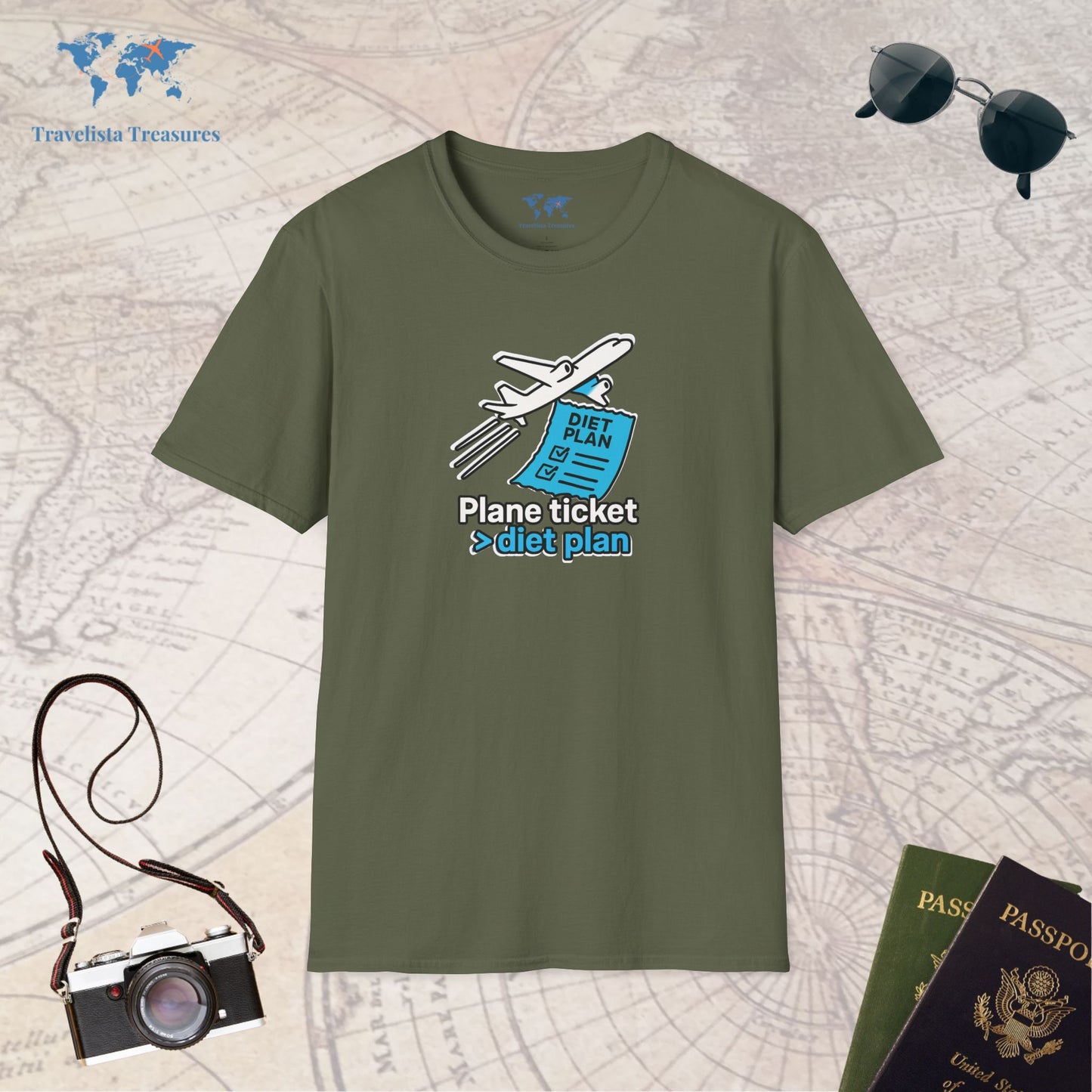 Plane Ticket Over Diet Plan T-Shirt