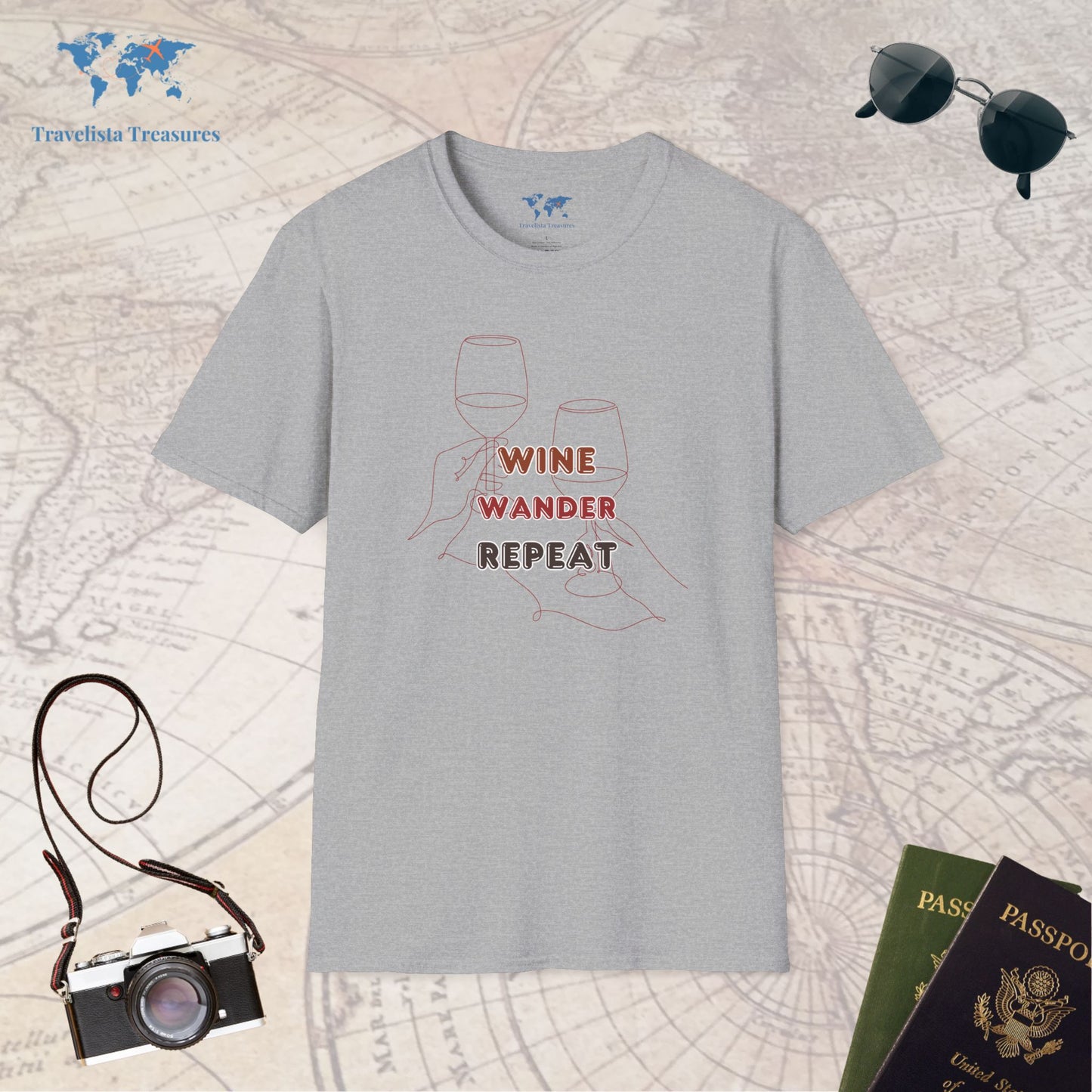 Wine, Wander, Repeat T-Shirt