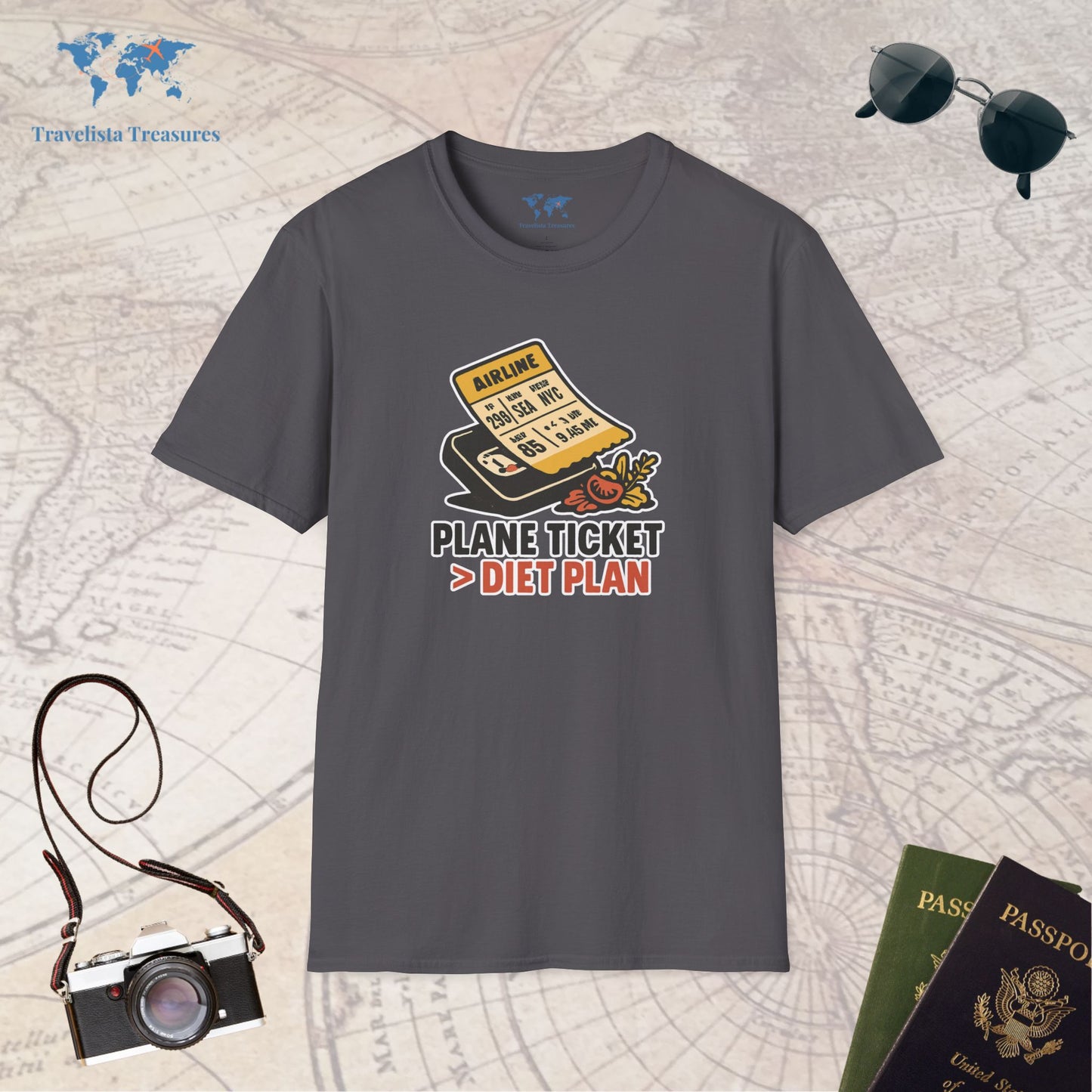 Plane Ticket Over Diet Plan 2 T-Shirt