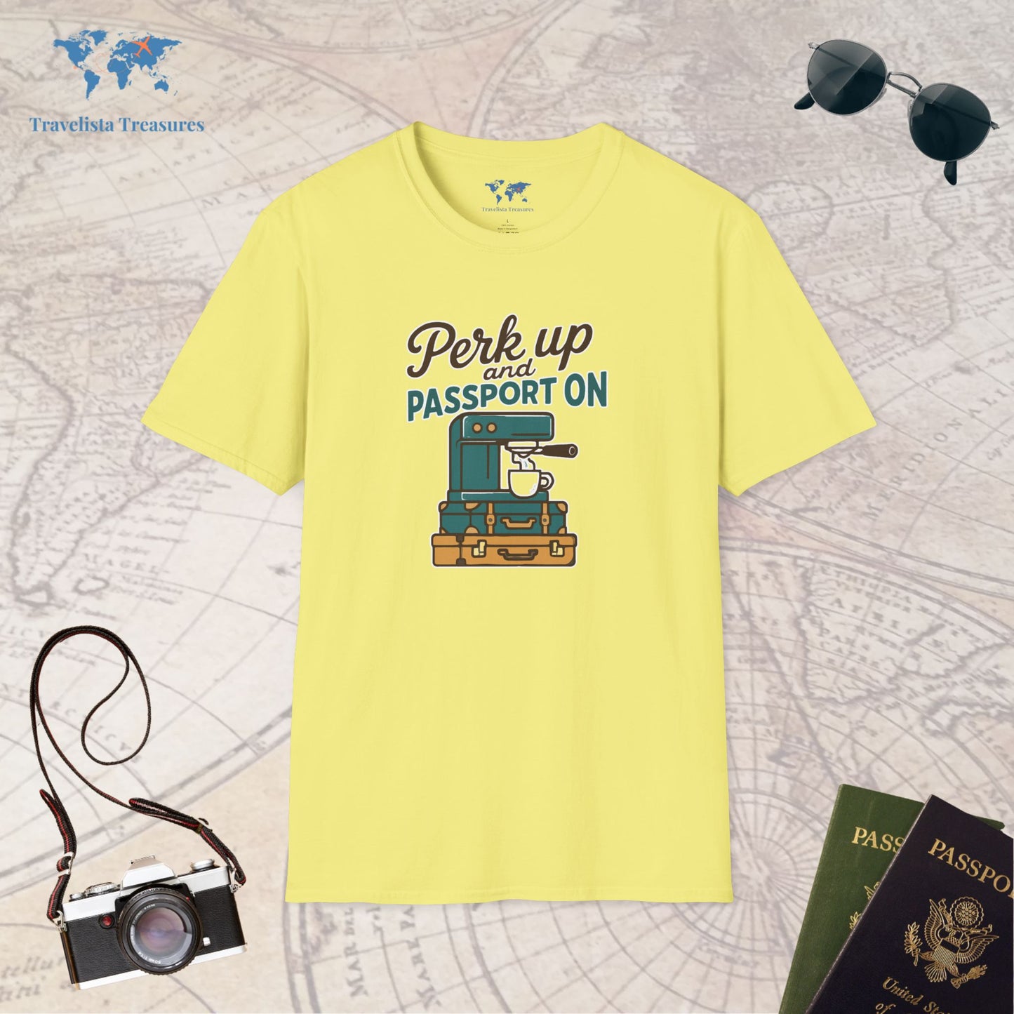 Perk Up, Passport In T-Shirt