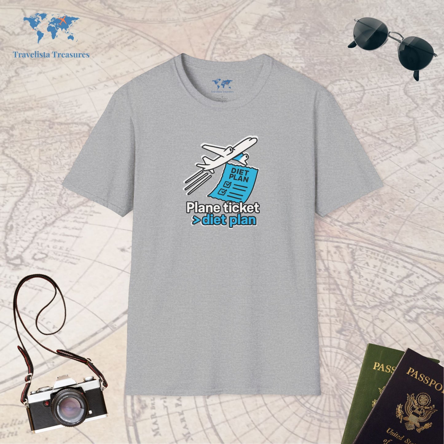 Plane Ticket Over Diet Plan T-Shirt