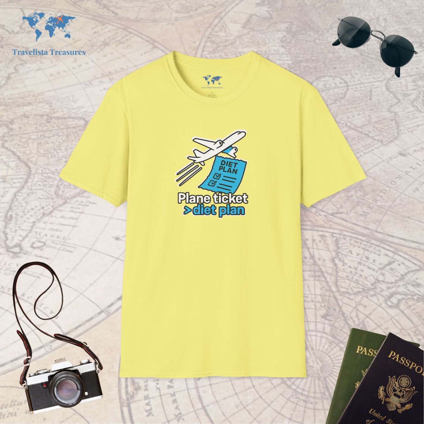 Plane Ticket Over Diet Plan T-Shirt