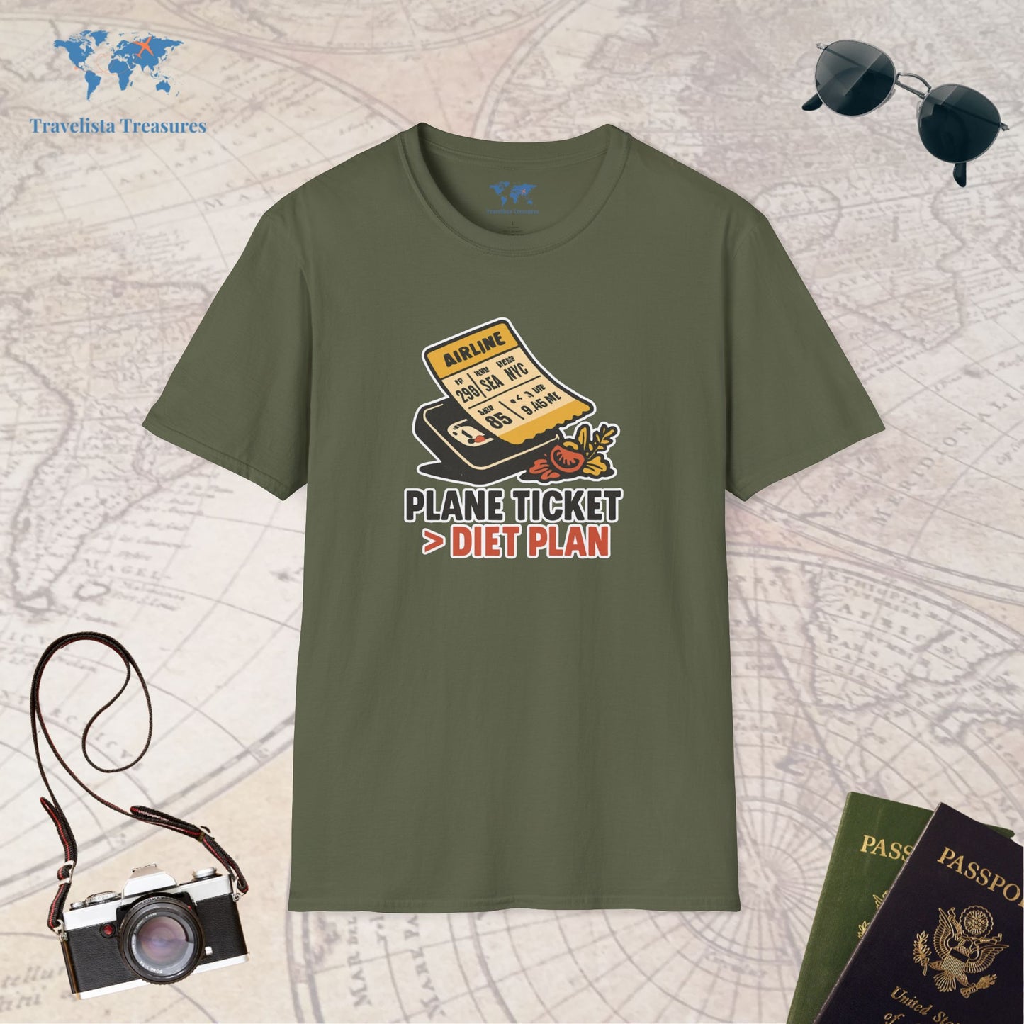 Plane Ticket Over Diet Plan 2 T-Shirt