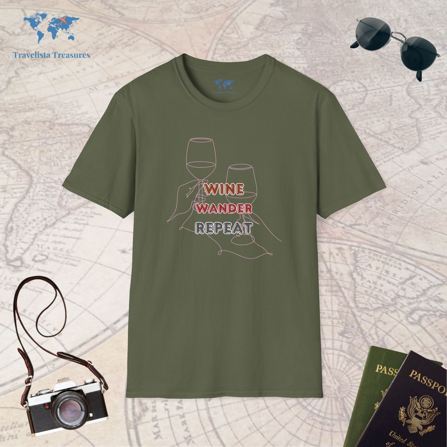 Wine, Wander, Repeat T-Shirt