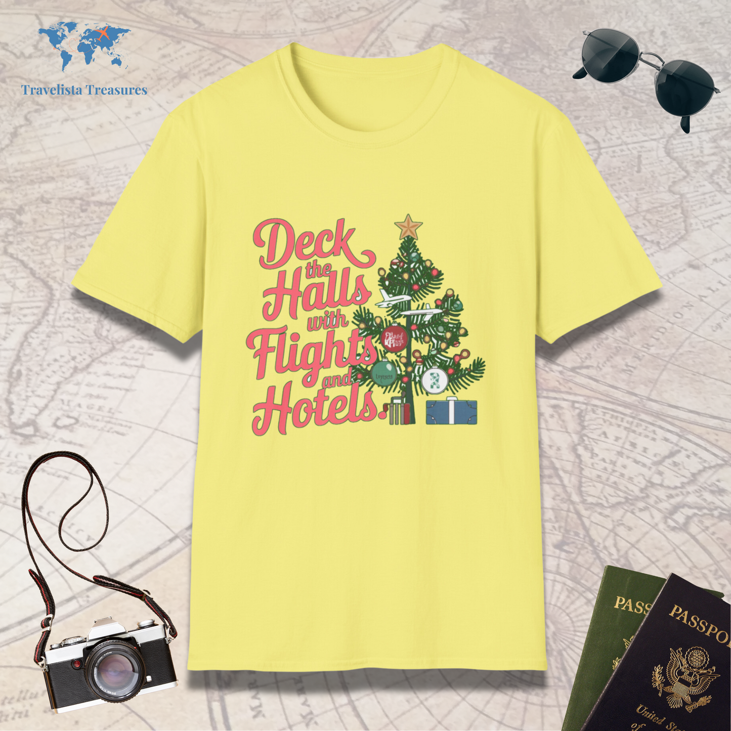 Deck the Halls with Flights and Hotels T-Shirt