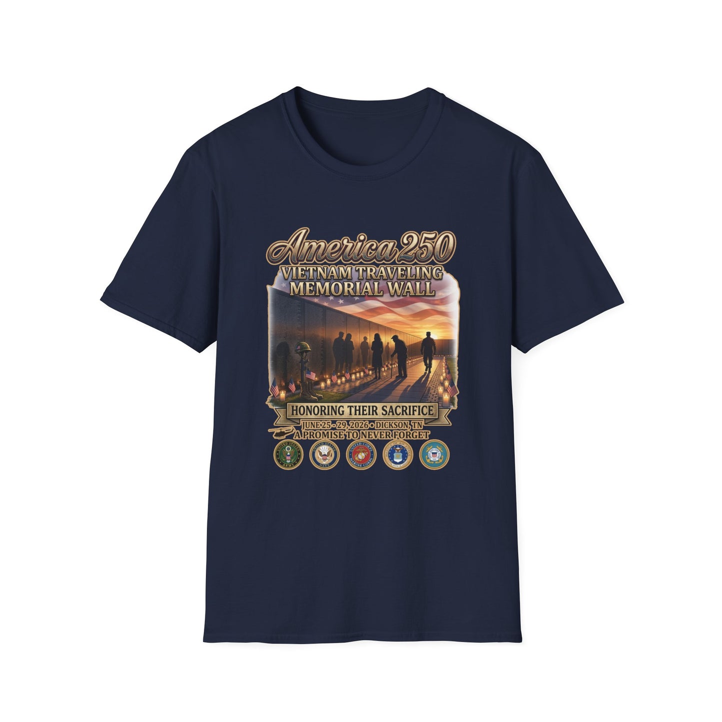 America 250 Vietnam Traveling Memorial Wall T‑Shirt