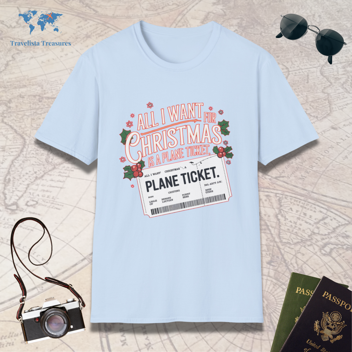 All I want for Christmas is a Plane Ticket T-Shirt