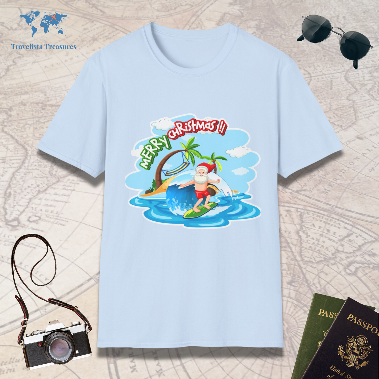 Santa Surfing T-Shirt