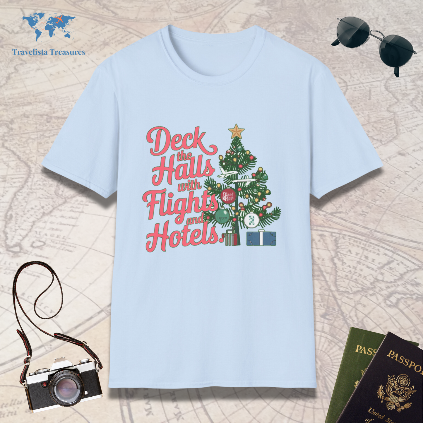 Deck the Halls with Flights and Hotels T-Shirt