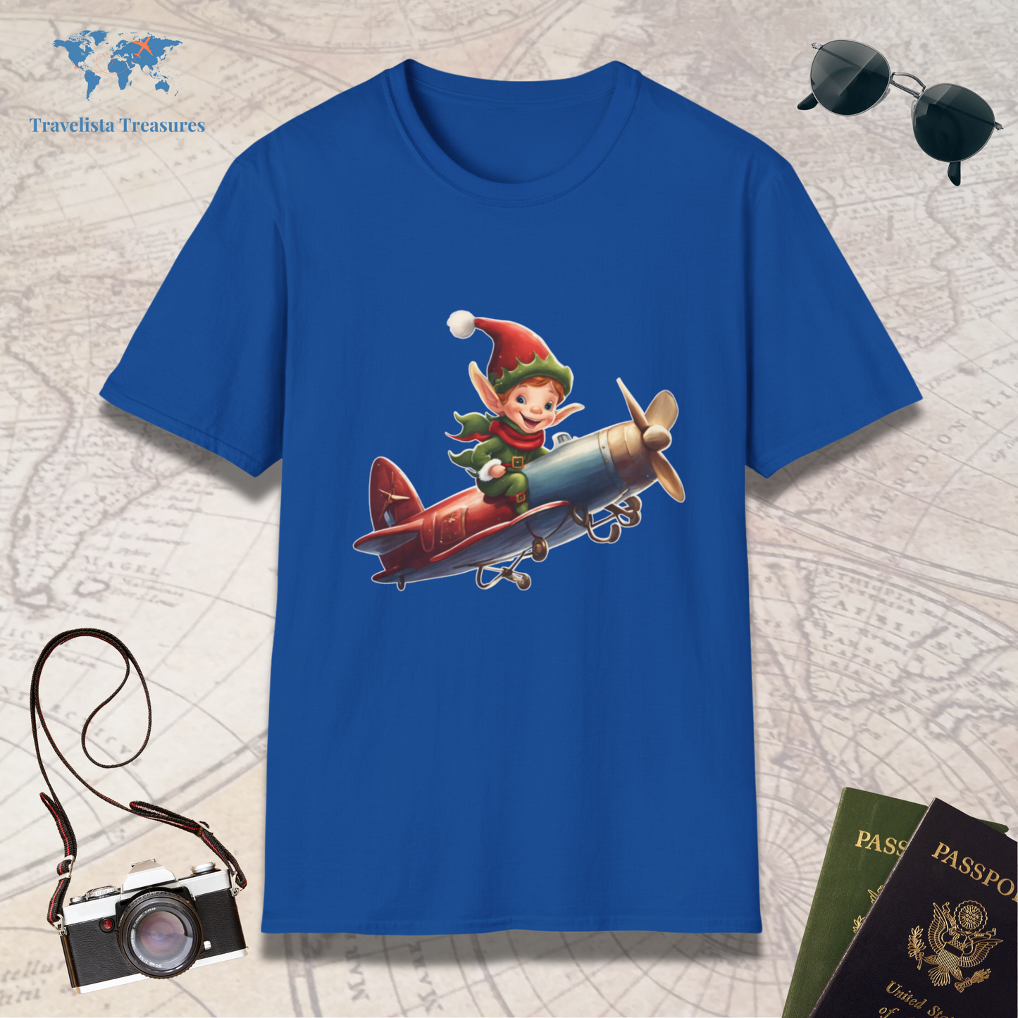 Christmas Elf on a Plane T-Shirt