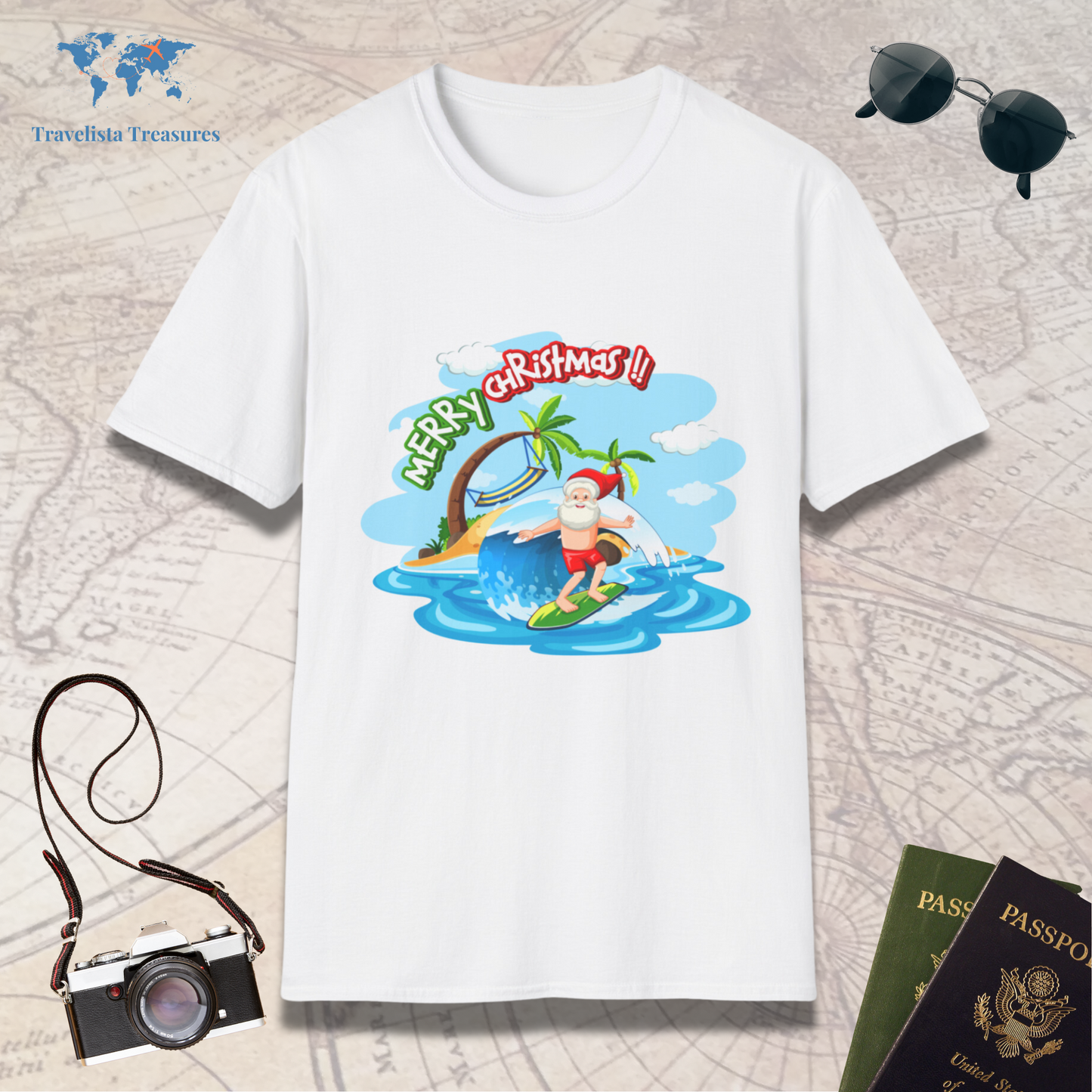 Santa Surfing T-Shirt