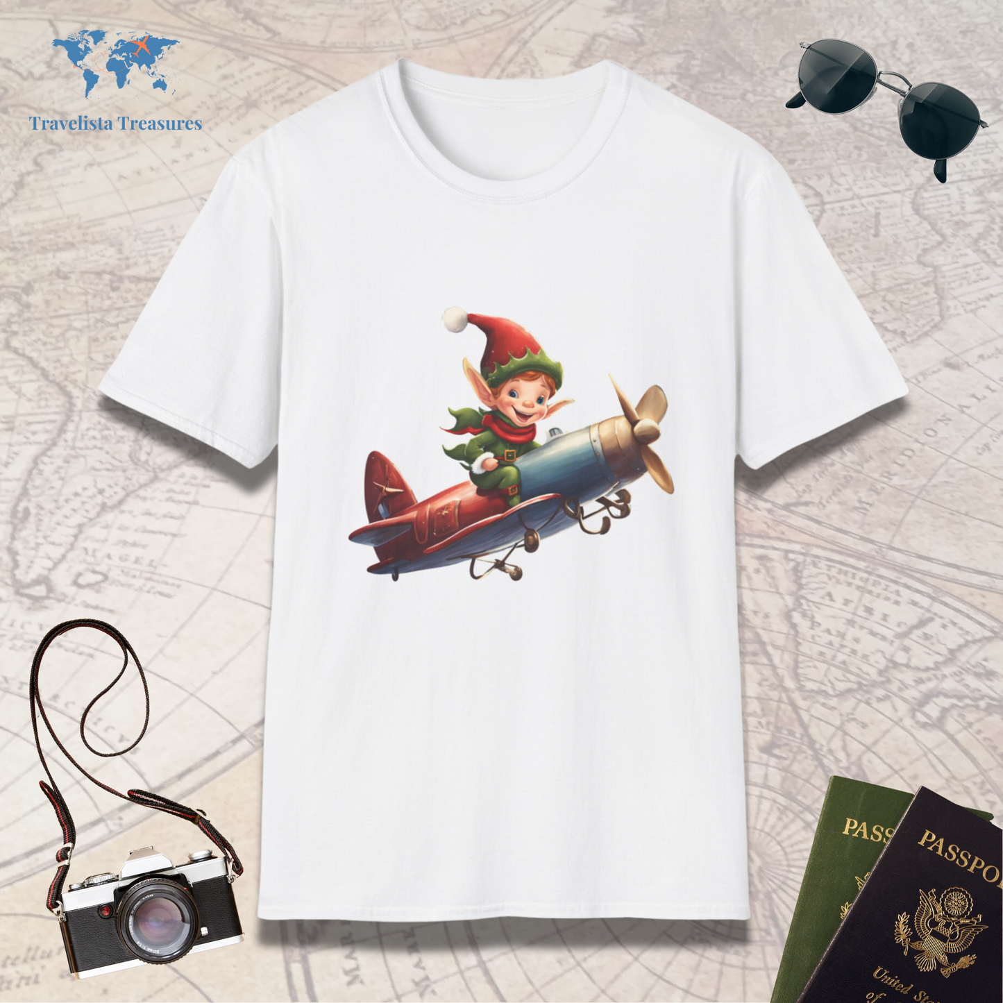 Christmas Elf on a Plane T-Shirt