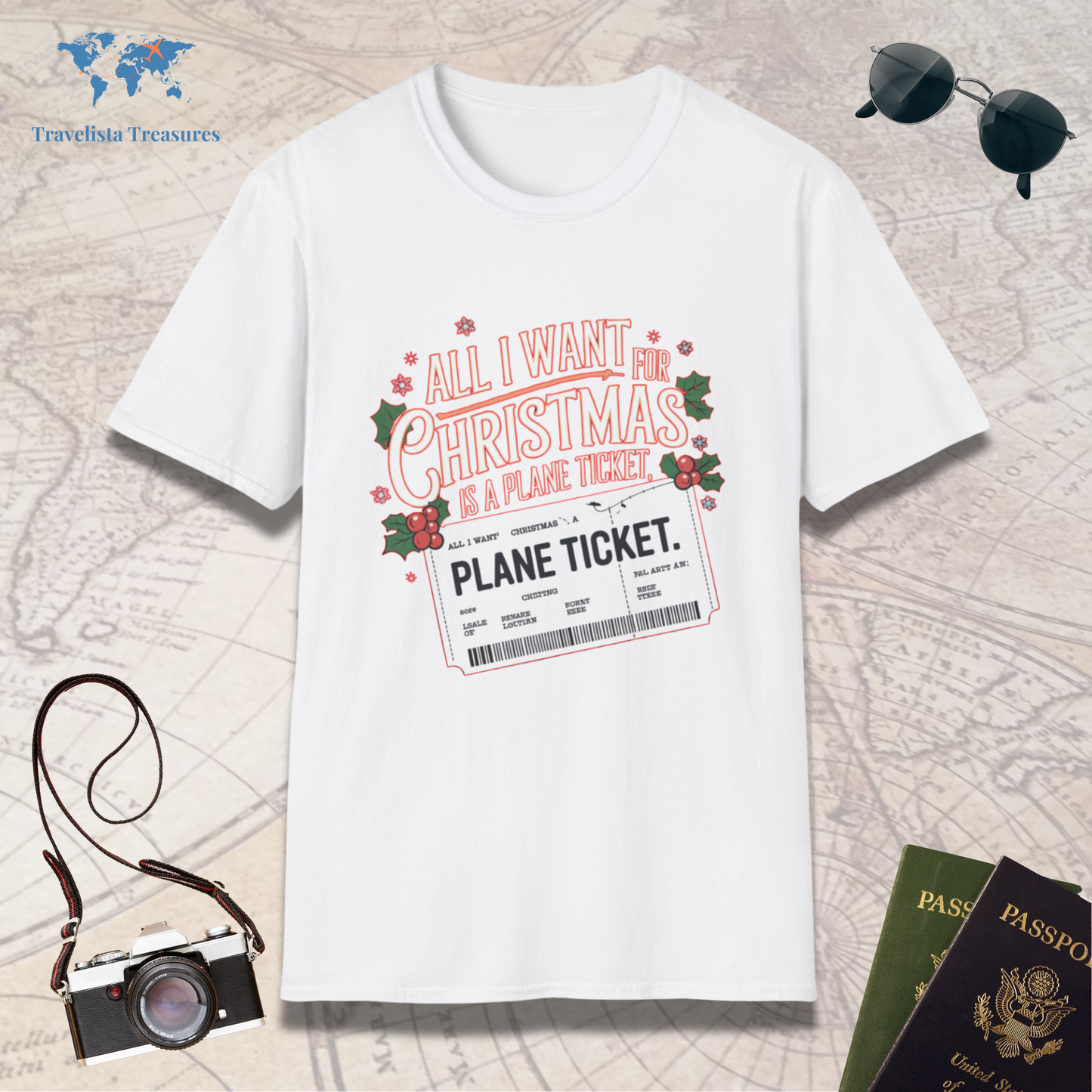 All I want for Christmas is a Plane Ticket T-Shirt