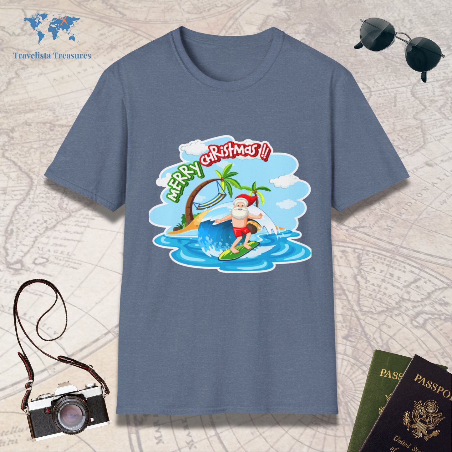 Santa Surfing T-Shirt