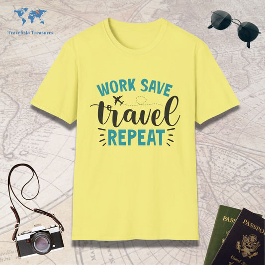Work Save Travel Repeat T-Shirt
