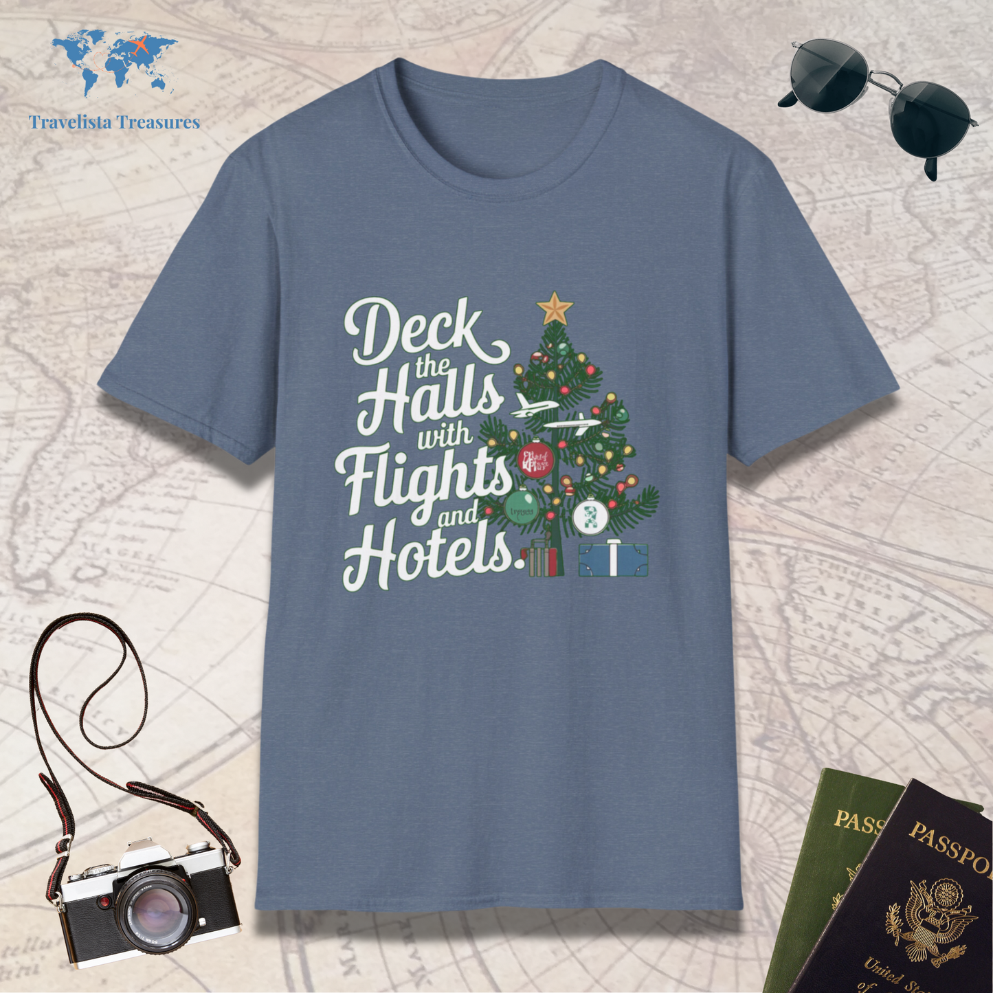 Deck the Halls with Flights and Hotels T-Shirt
