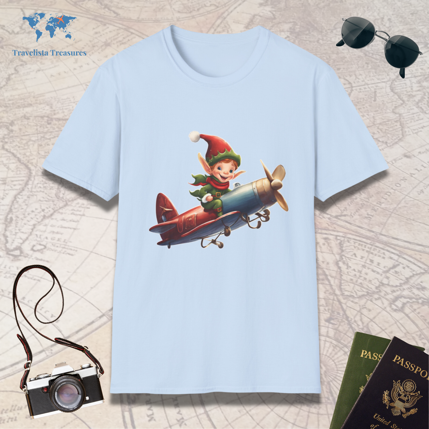 Christmas Elf on a Plane T-Shirt