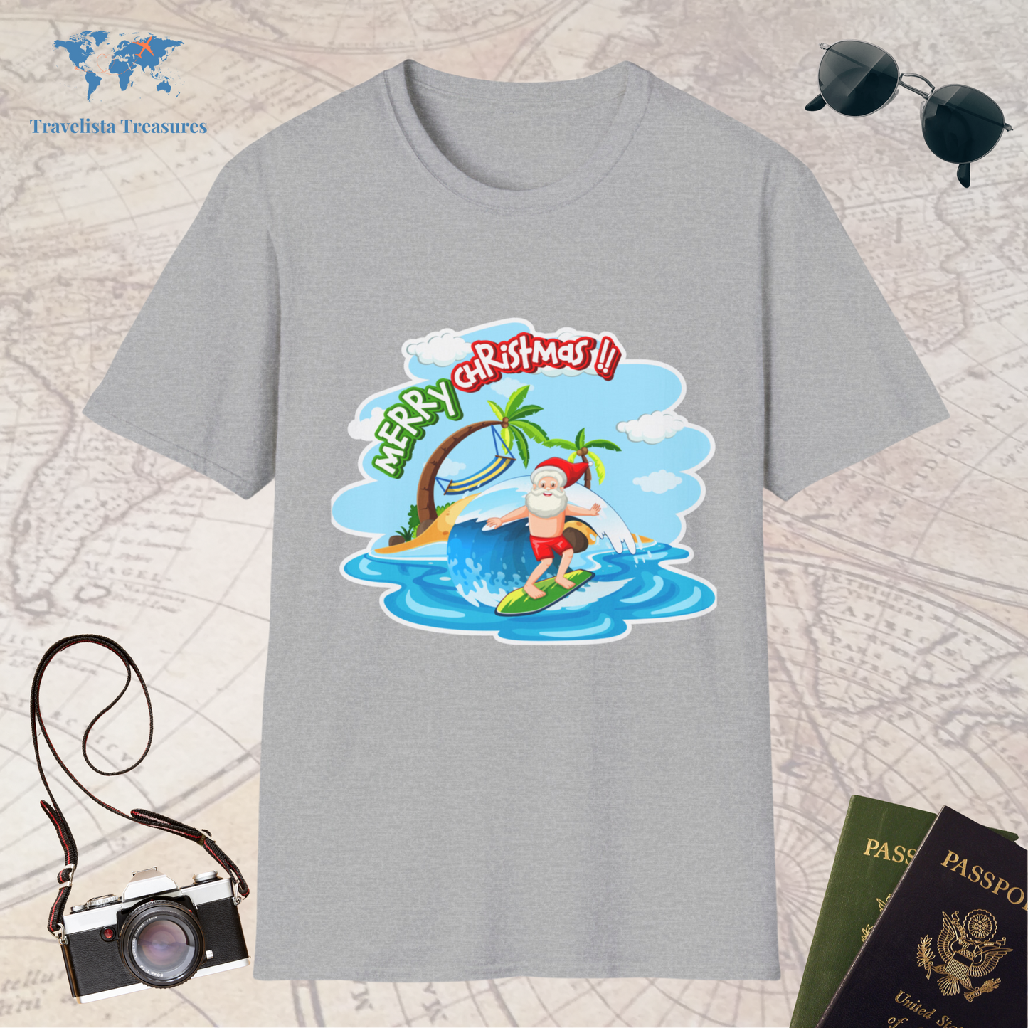Santa Surfing T-Shirt
