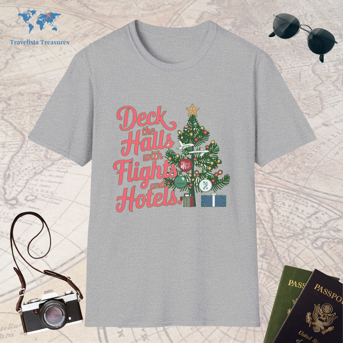 Deck the Halls with Flights and Hotels T-Shirt