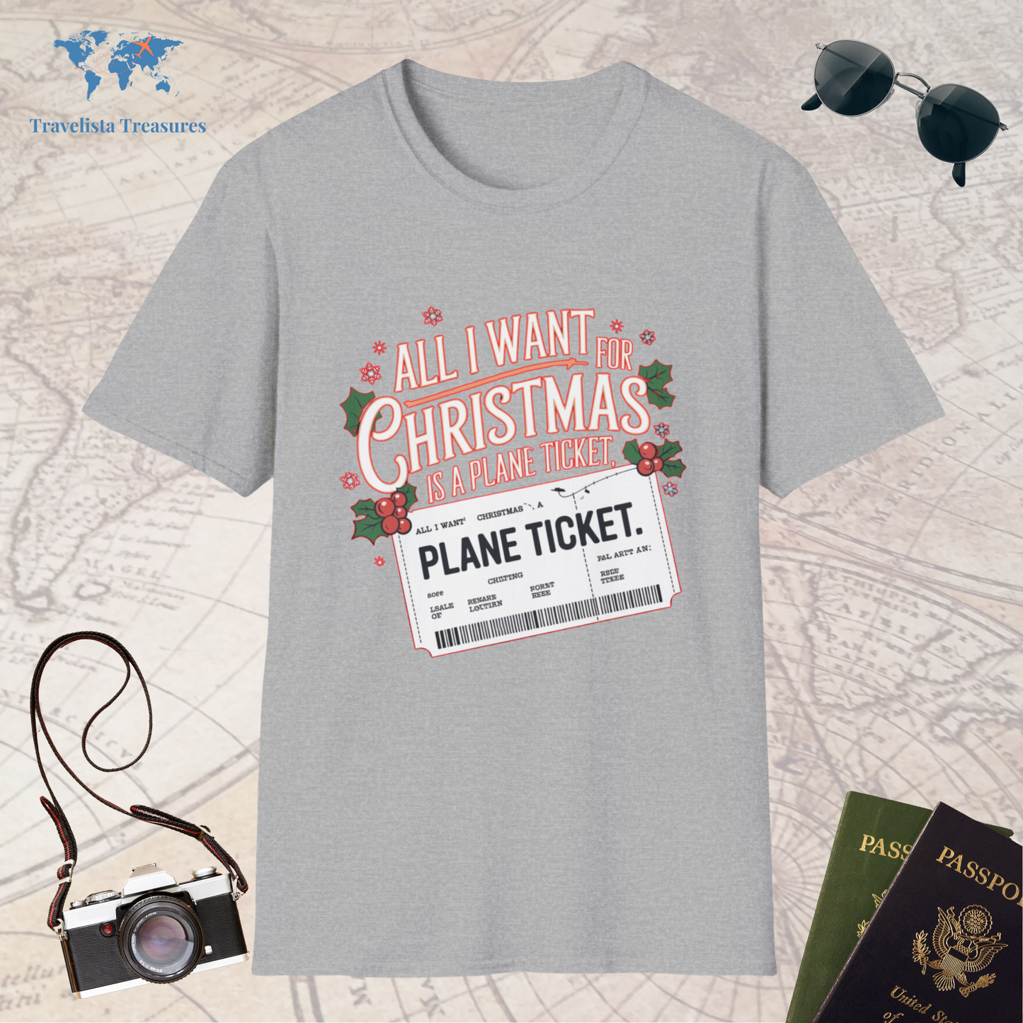 All I want for Christmas is a Plane Ticket T-Shirt