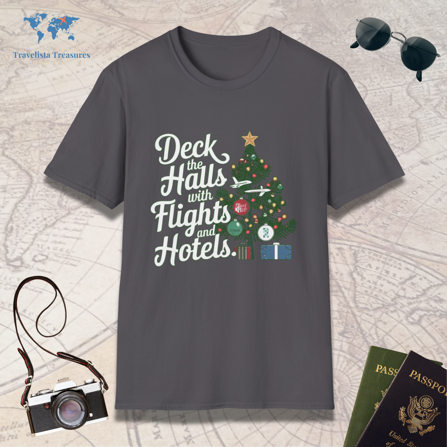 Deck the Halls with Flights and Hotels T-Shirt