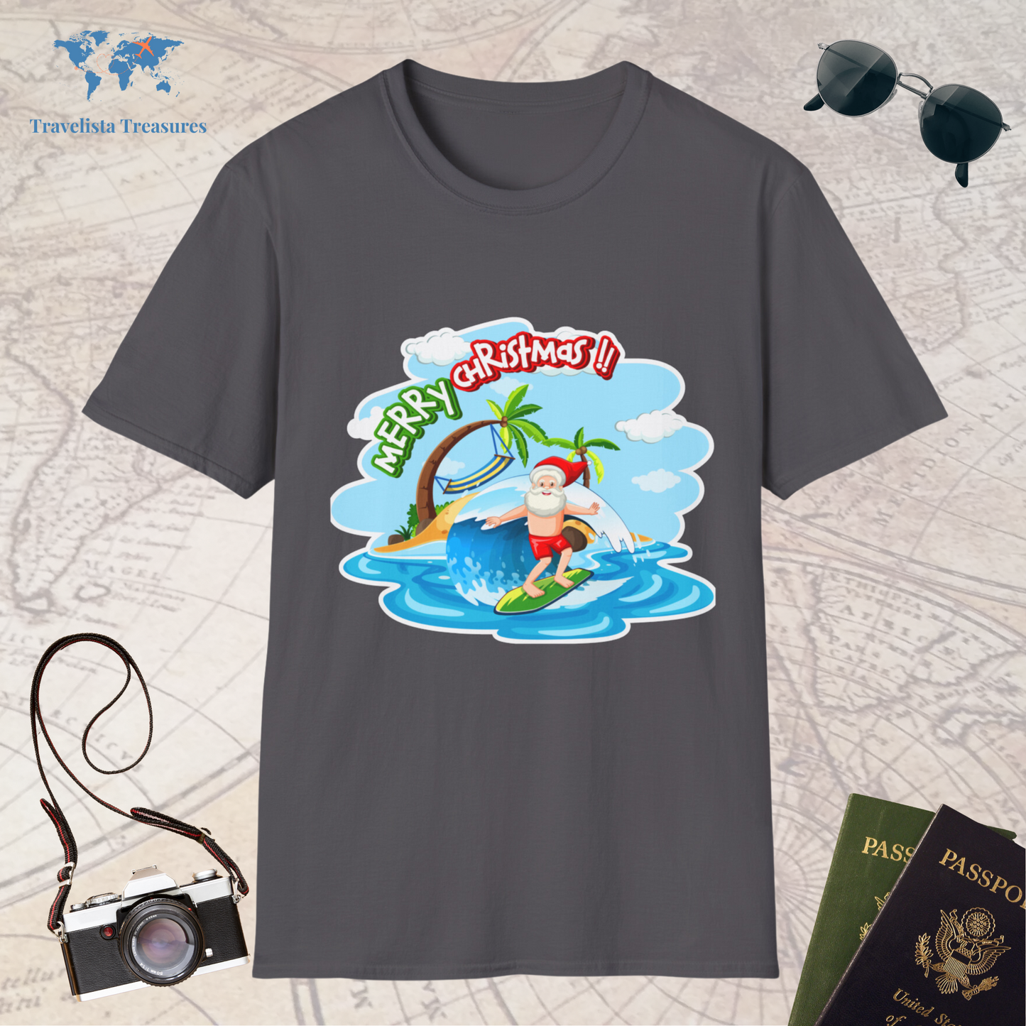Santa Surfing T-Shirt