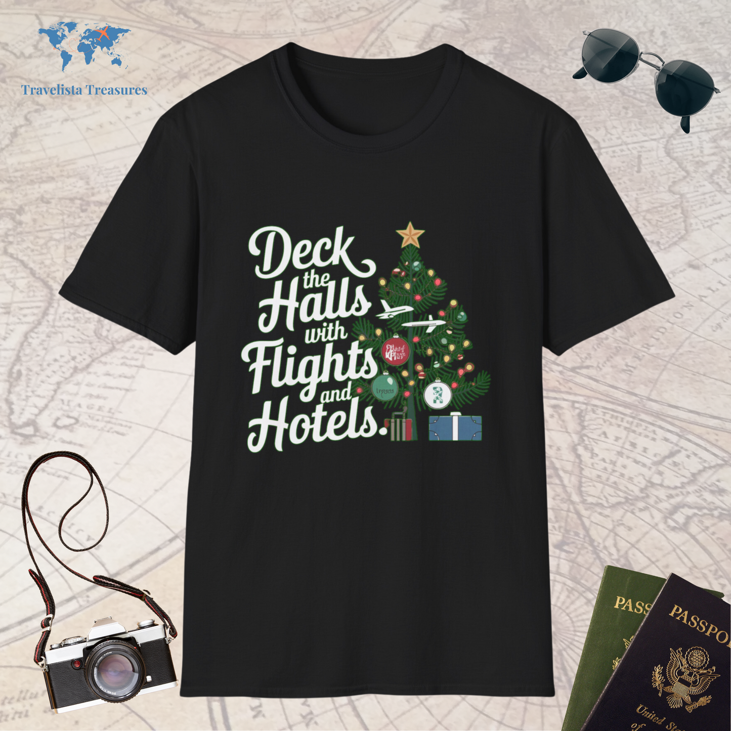 Deck the Halls with Flights and Hotels T-Shirt
