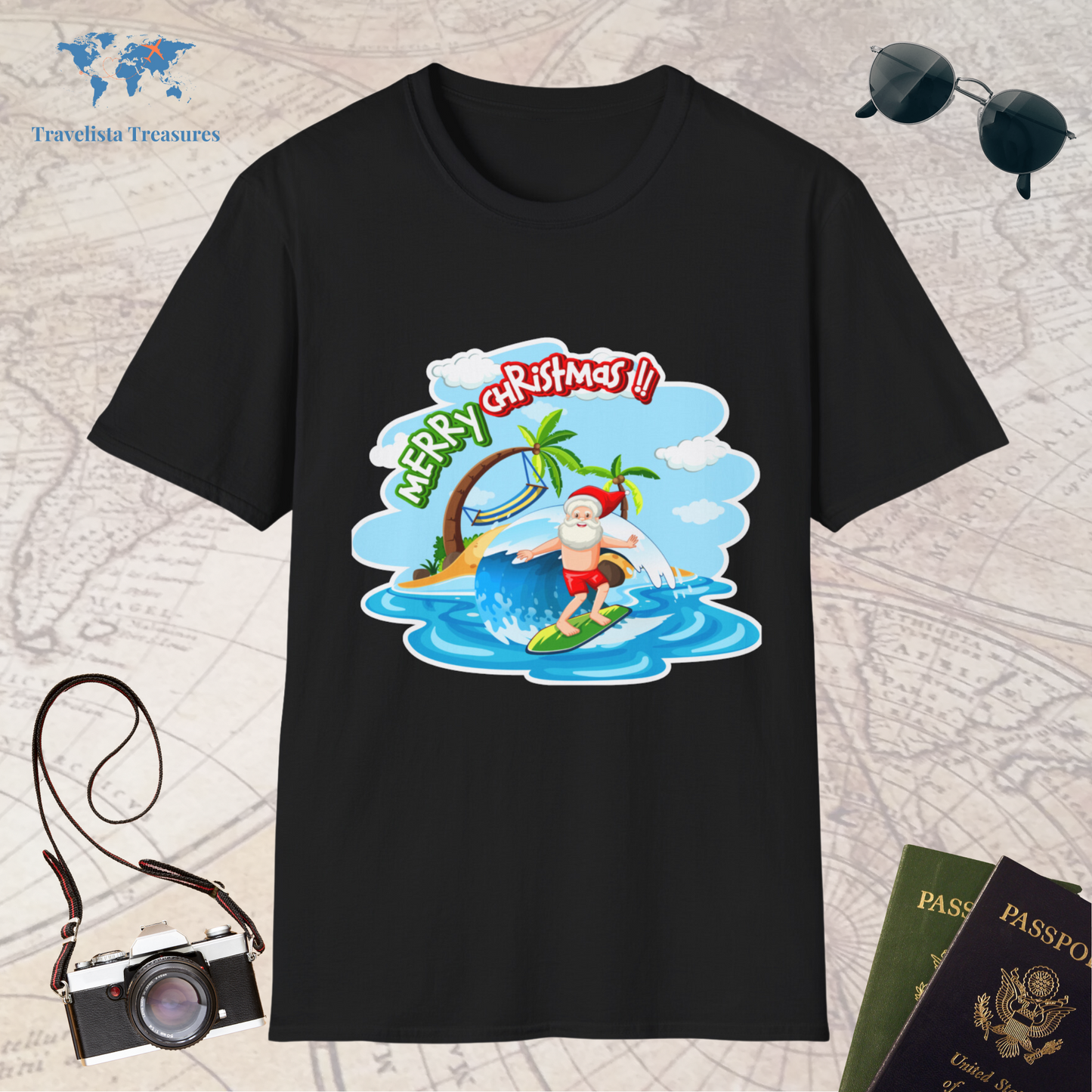 Santa Surfing T-Shirt