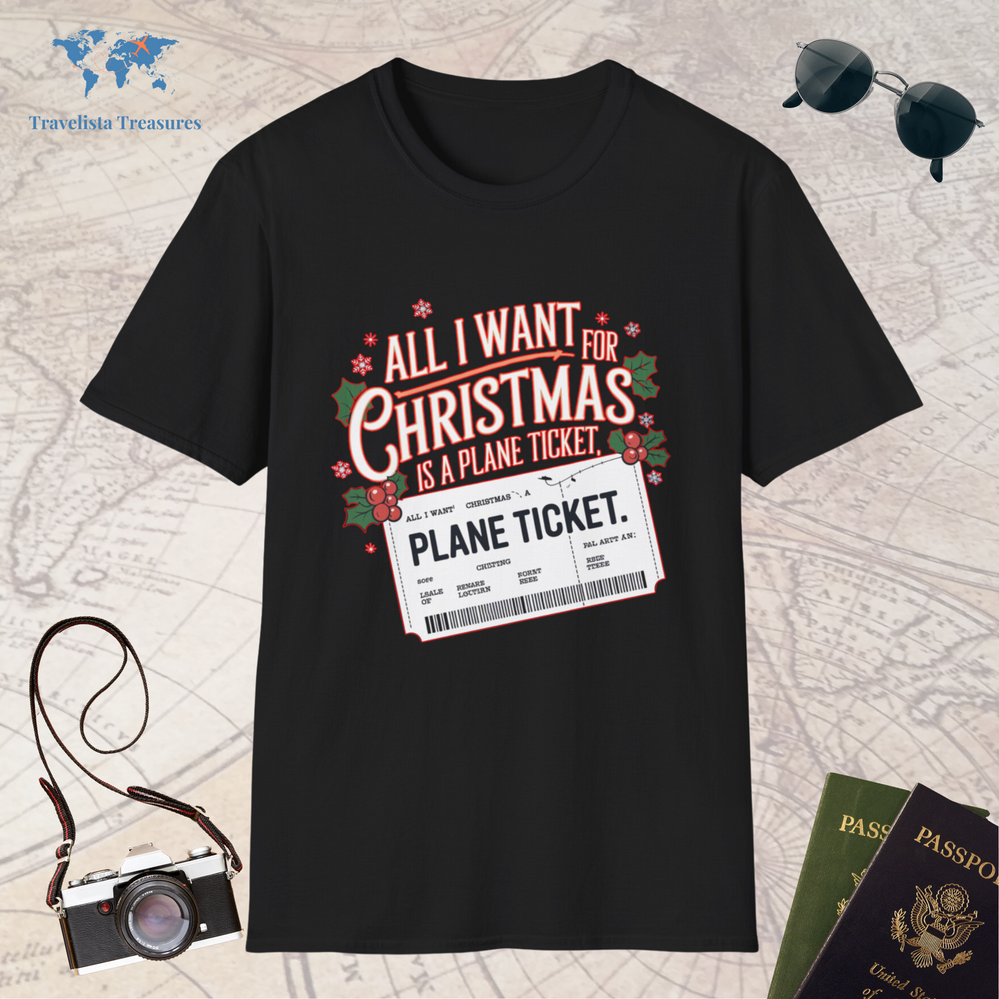 All I want for Christmas is a Plane Ticket T-Shirt