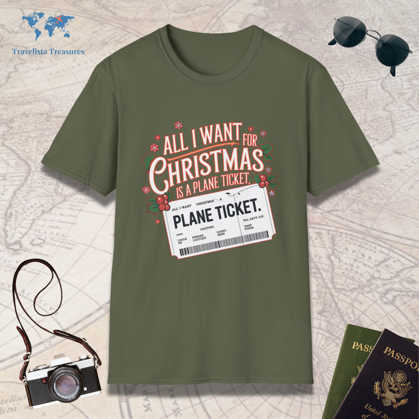 All I want for Christmas is a Plane Ticket T-Shirt