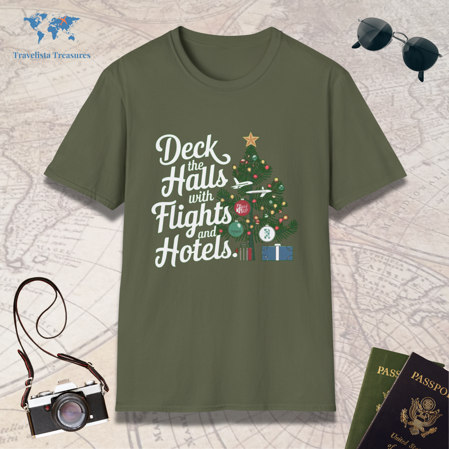 Deck the Halls with Flights and Hotels T-Shirt