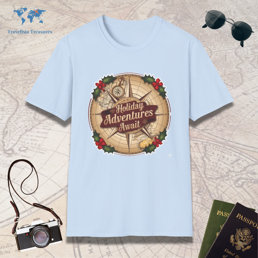 Holiday Adventure Awaits - Compass T-Shirt