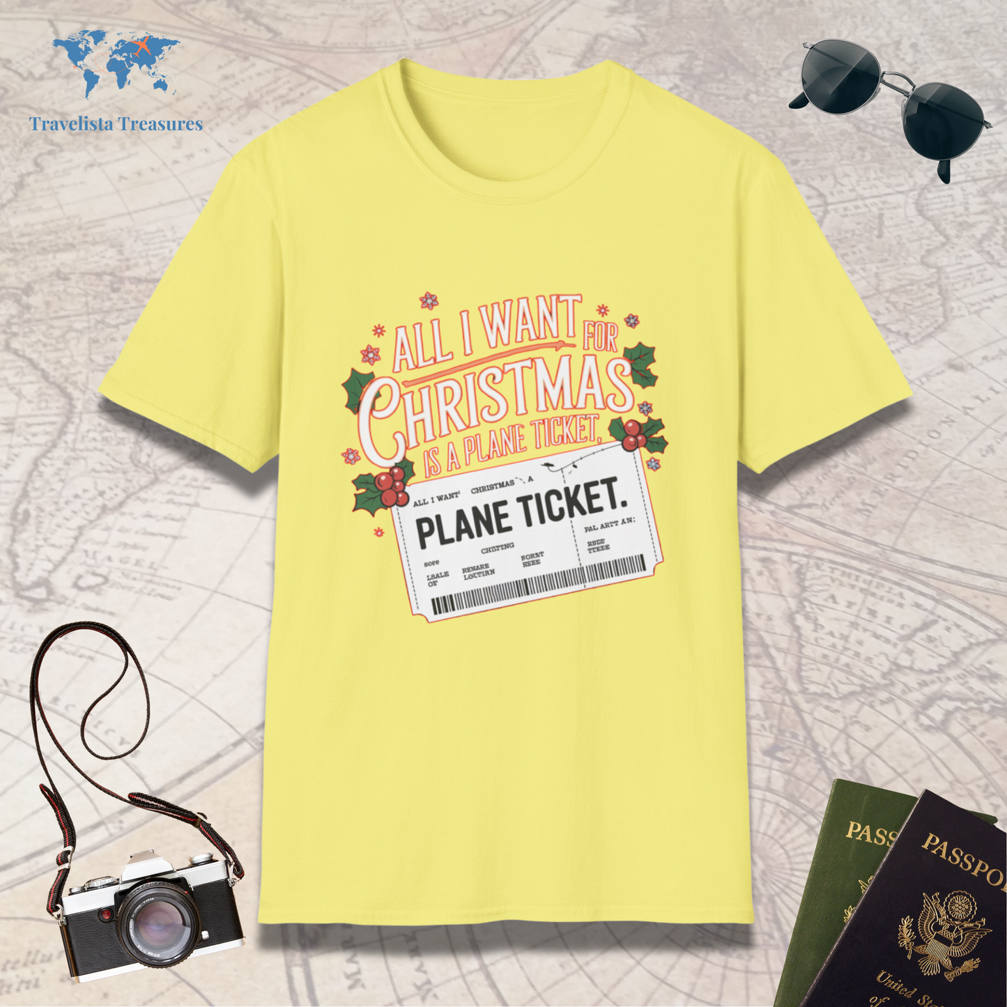 All I want for Christmas is a Plane Ticket T-Shirt