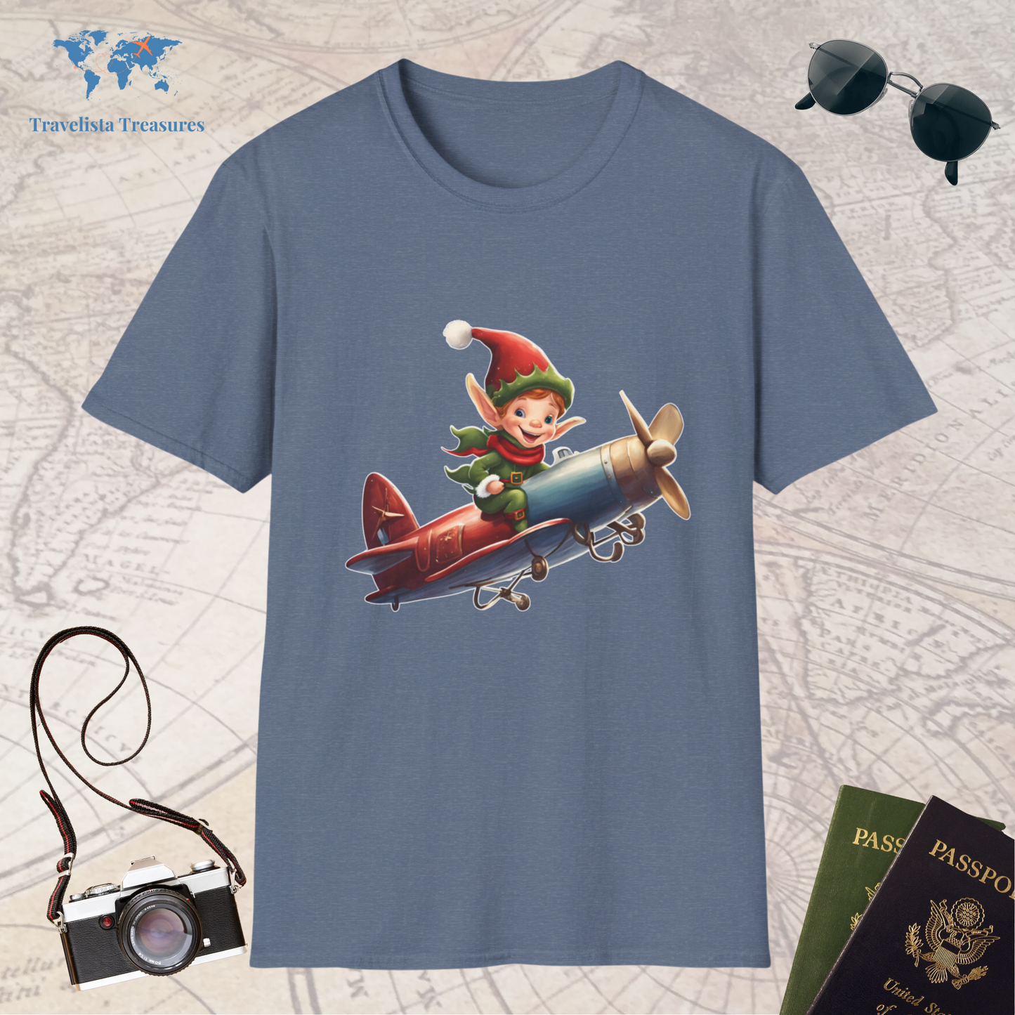 Christmas Elf on a Plane T-Shirt